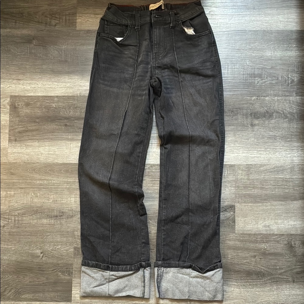 Stylish Black Wide-Leg Jeans